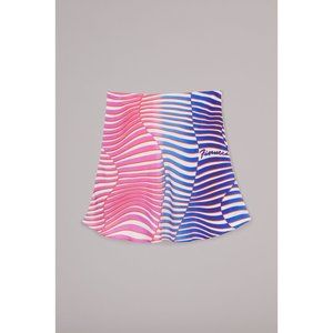 Fiorucci Wave Print Slip Skirt in Blue sz Small